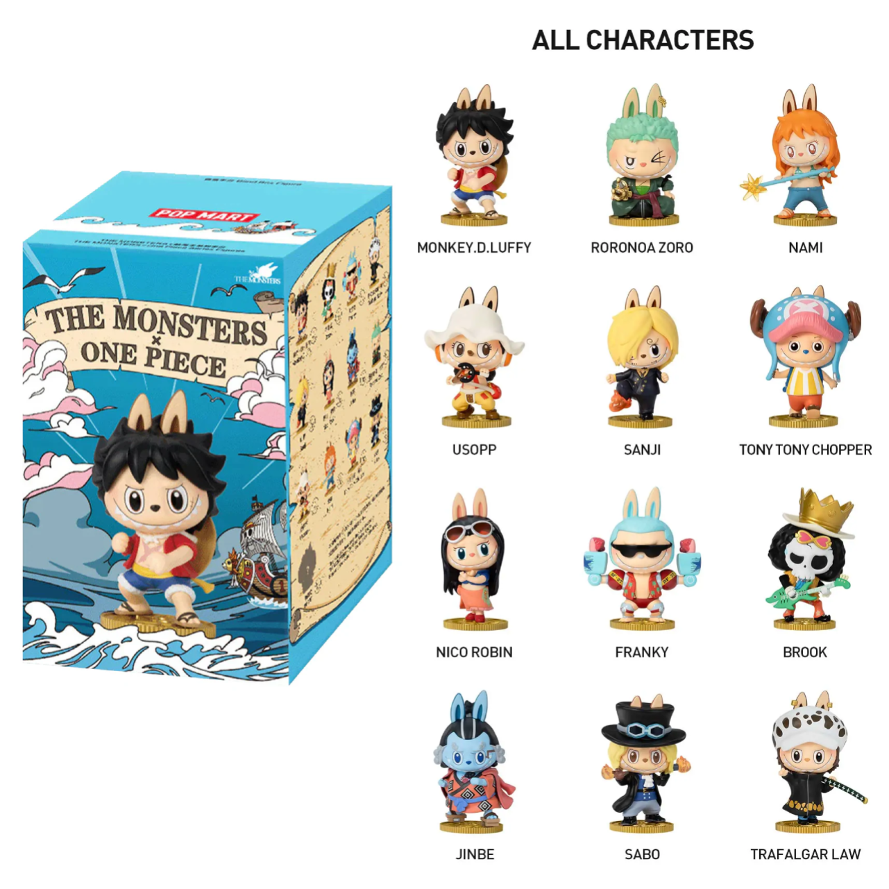 Pop Mart Labubu / Monster x One Piece (blind box)
